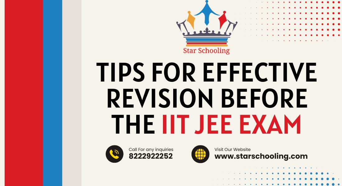 Tips for Effective Revision Before the IIT JEE Exam